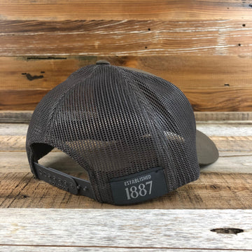 Sheridan Beer Lasered Leather Patch Trucker Hat - Chip/Grey