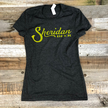 Women's Sheridan Beer Tee - Charcoal/Gold