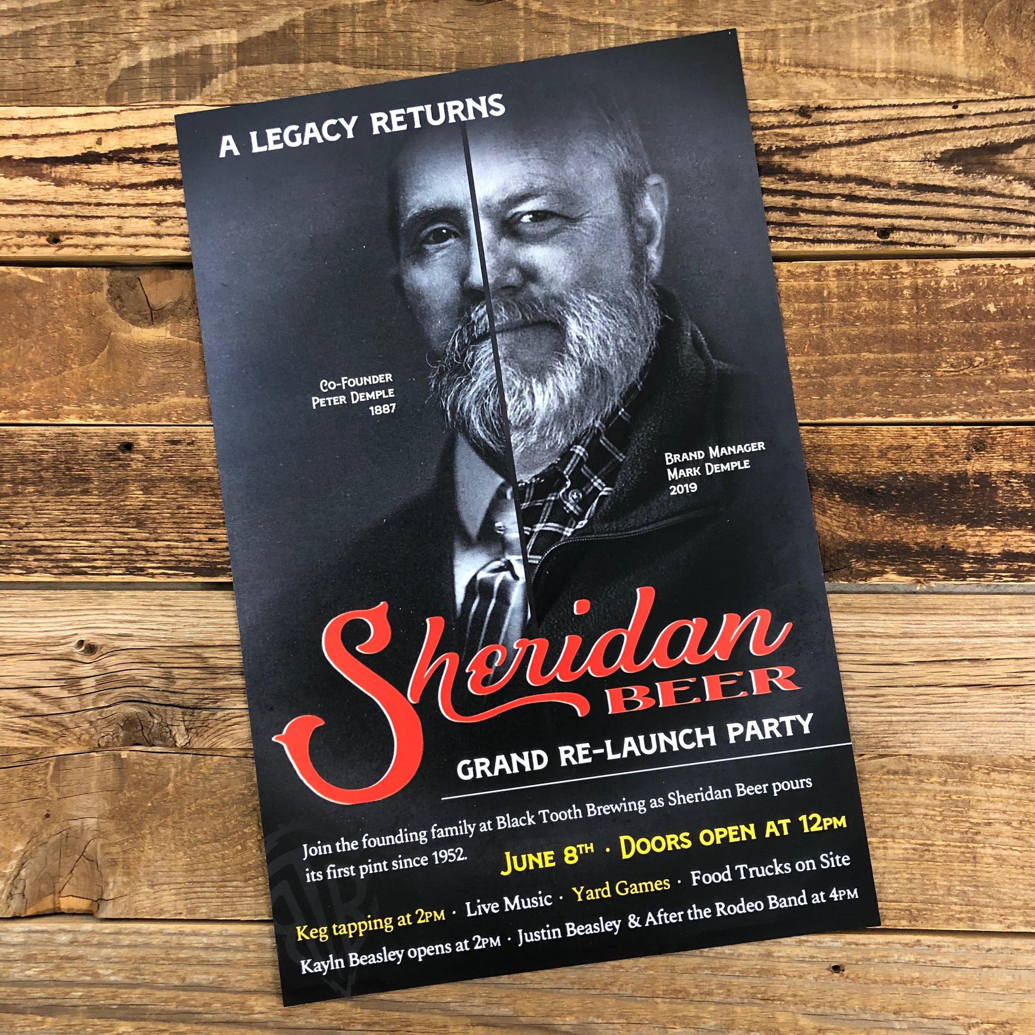 The Original Sheridan Beer Launch Poster